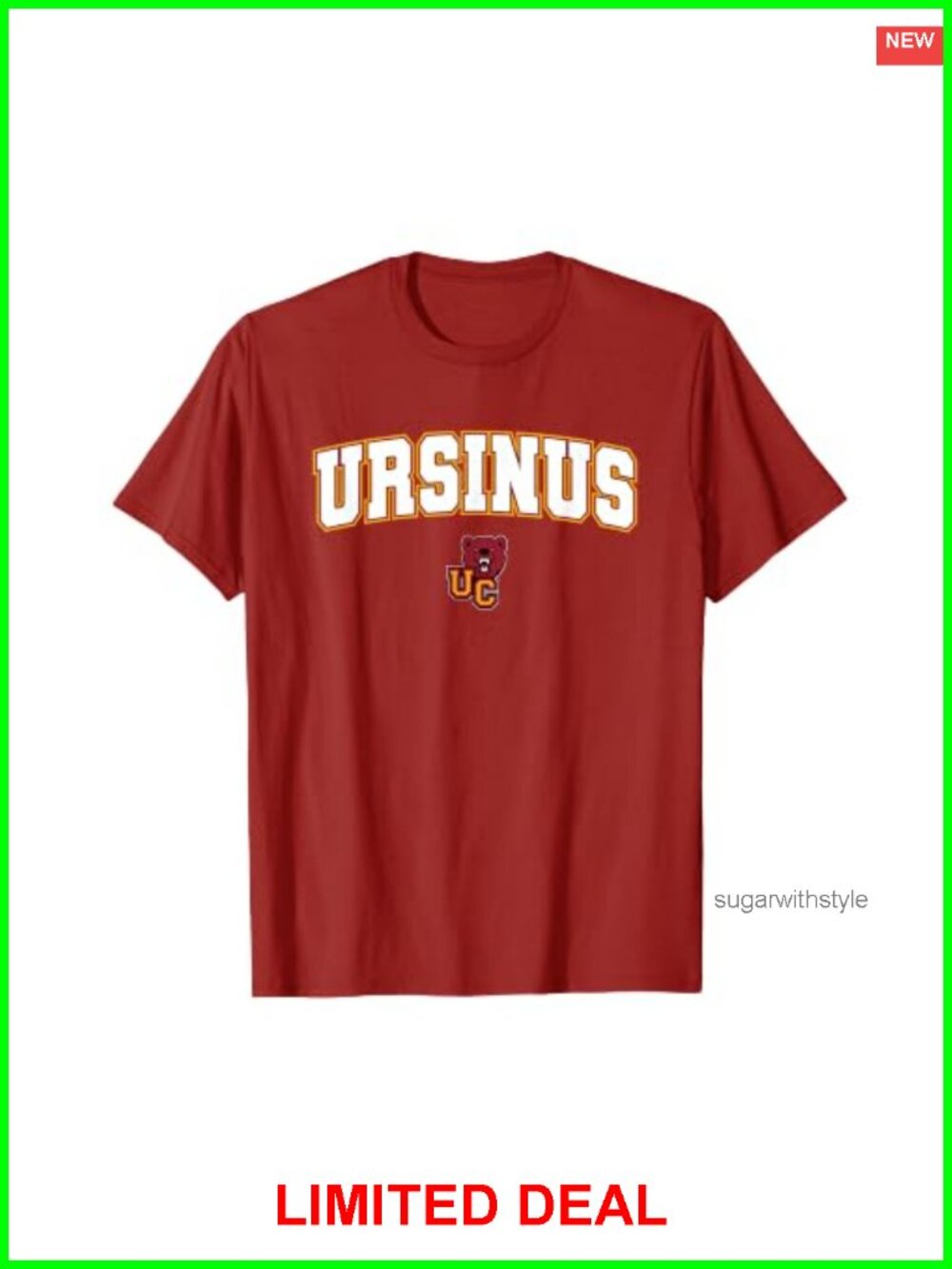 Ursinus College Bears Arch Logo T-Shirt College Sports Fan Tee